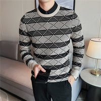 Winter Thick Striped Sweaters For Men