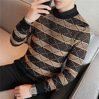 Winter Thick Striped Sweaters For Men