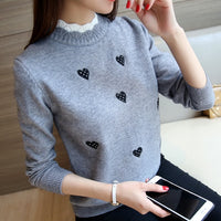 Women Sweater Solid Color Embroidery - Namata Newyork