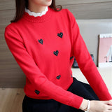 Women Sweater Solid Color Embroidery - Namata Newyork