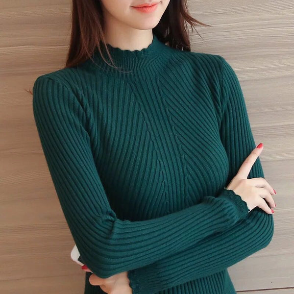 Knitted Sweater  Women Long Sleeve Female  Slim Autumn Winter - Namata Newyork