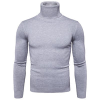 Men's Warm  sweater Slim Fit  Long Sleeve Solid Color Autumn Winter - Namata Newyork