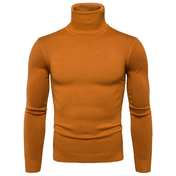 Men's Warm  sweater Slim Fit  Long Sleeve Solid Color Autumn Winter - Namata Newyork