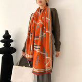 Warm Scarf Women's cashmere Shawl Mid-Length Fashion Lady - Namata Newyork