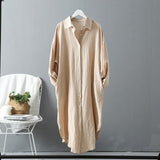 Woman Cotton Shirt Dress - Namata Newyork