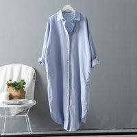 Woman Cotton Shirt Dress - Namata Newyork