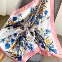 Silk Satin Hair Scarf Women  Neck  wrap Square 70*70cm - Namata Newyork