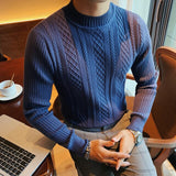 Top Quality Autumn Winter Solid Twist Sweater Men - Namata Newyork