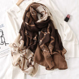 Luxury Cotton Scarf Large Shawls