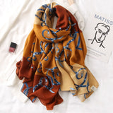 Luxury Cotton Scarf Large Shawls