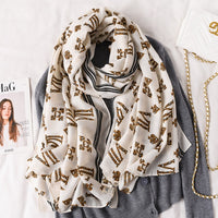 Luxury Cotton Scarf Large Shawls