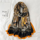 Luxury Cotton Scarf Large Shawls