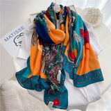 Luxury Cotton Scarf Large Shawls