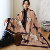 Warm WinterLuxury Horse Women Cashmere Scarfs