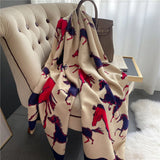 Warm WinterLuxury Horse Women Cashmere Scarfs