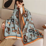 Warm WinterLuxury Horse Women Cashmere Scarfs