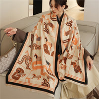 Warm WinterLuxury Horse Women Cashmere Scarfs