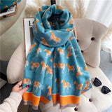 Warm WinterLuxury Horse Women Cashmere Scarfs