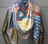 Twill Silk Scarf Women Print Shawl Femme Square Scarves