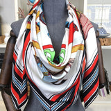 Twill Silk Scarf Women Print Shawl Femme Square Scarves