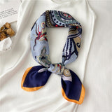 Silk Neck Scarf Print Square Hair Scarves