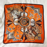 Silk Neck Scarf Print Square Hair Scarves