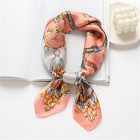 Silk Neck Scarf Print Square Hair Scarves