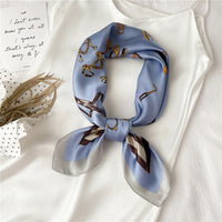 Silk Neck Scarf Print Square Hair Scarves