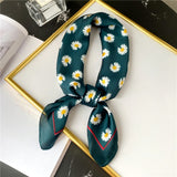 Silk Neck Scarf Print Square Hair Scarves