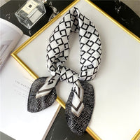 Silk Neck Scarf Print Square Hair Scarves