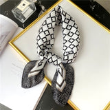 Silk Neck Scarf Print Square Hair Scarves