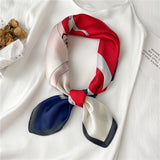 Silk Neck Scarf Print Square Hair Scarves