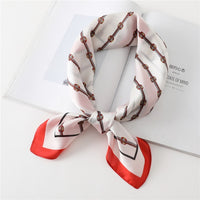 Silk Neck Scarf Print Square Hair Scarves