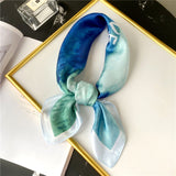 Silk Neck Scarf Print Square Hair Scarves