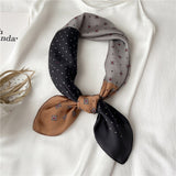 Silk Neck Scarf Print Square Hair Scarves