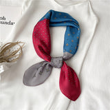 Silk Neck Scarf Print Square Hair Scarves