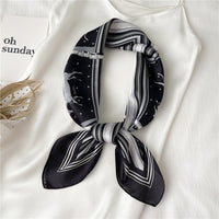 Silk Neck Scarf Print Square Hair Scarves