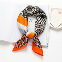 Silk Neck Scarf Print Square Hair Scarves