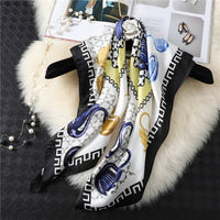 Silk Neck Scarf Print Square Hair Scarves