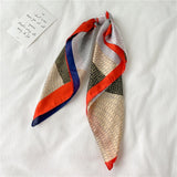 Silk Neck Scarf Print Square Hair Scarves