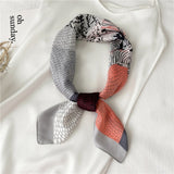 Silk Neck Scarf Print Square Hair Scarves