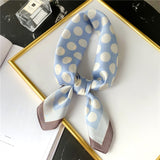 Silk Neck Scarf Print Square Hair Scarves