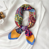 Silk Neck Scarf Print Square Hair Scarves