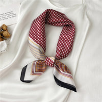 Silk Neck Scarf Print Square Hair Scarves