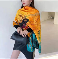 Luxury Floral Tassel Viscose Shawl Scarf Lady High Quality - Namata Newyork