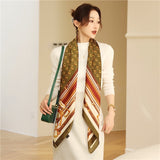 Luxury Silk Square Scarf Print Shawls