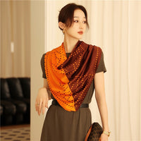 Luxury Silk Square Scarf Print Shawls