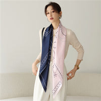 Luxury Silk Square Scarf Print Shawls