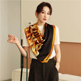 Luxury Silk Square Scarf Print Shawls