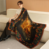 Luxury Silk Square Scarf Print Shawls